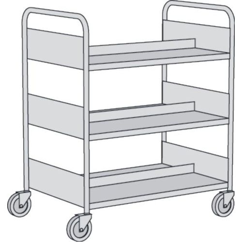 Bücherwagen 3 Etagen BxTxH 90x60x110cm