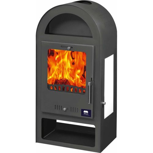 Kamin Ofen Kaminofen Anthrazit Rauchrohr 7,8 KW BimSchV 1-2 EEK A