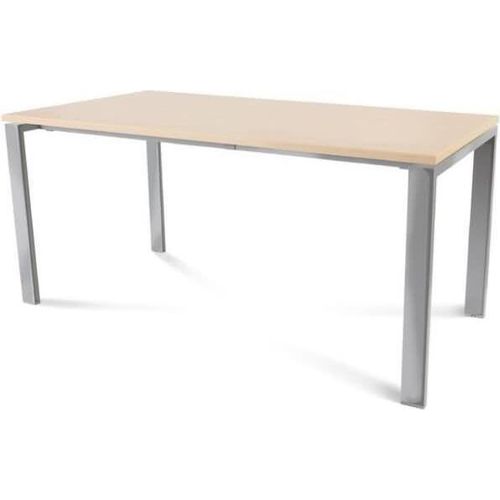 Schreibtisch Total BxTxH 160x80x73cm Gestell verchromt Platte Melamin buche