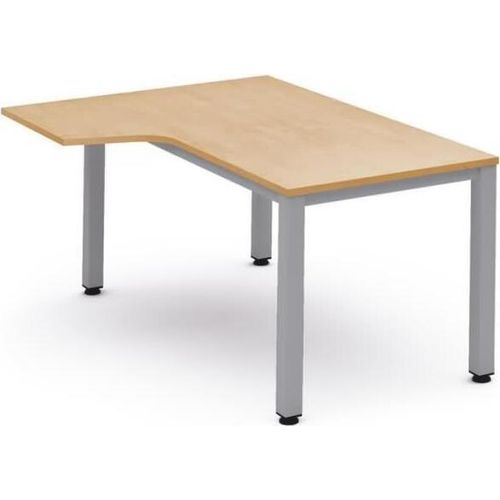 Schreibtisch Executive L-Form links BxTxH 180x120x73cm Gestell grau Platte Melamin buche.
