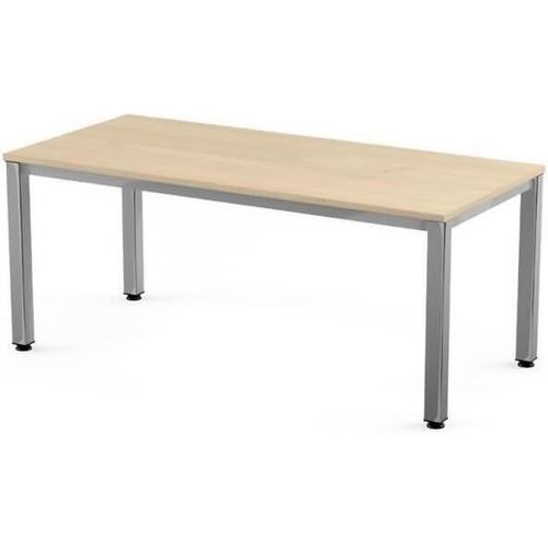 Schreibtisch Executive BxTxH 200x80x73cm Gestell verchromt Platte Melamin buche