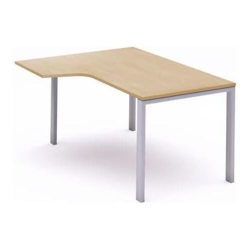 Schreibtisch Total L-Form links BxTxH 160x120x73cm Gestell grau Platte Melamin buche
