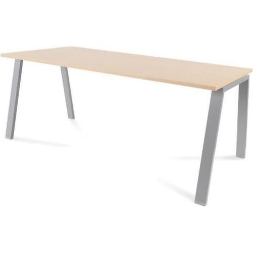 Schreibtisch Blanca BxTxH 180x80x73cm Gestell grau Platte Melamin buche
