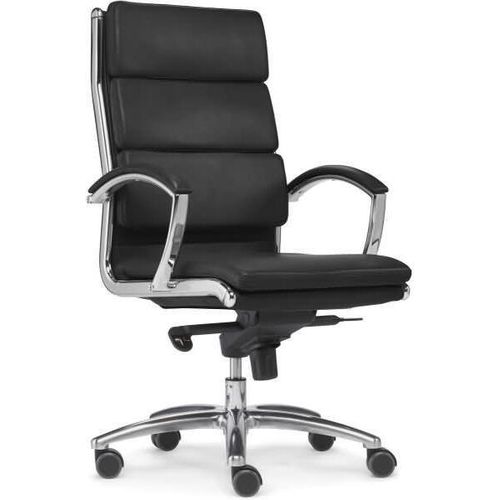 Bürostuhl Dream Bonded-Leder schwarz mit Armlehnen