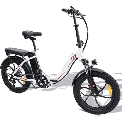 20 Zoll Elektrofahrrad Klapprad für Erwachsene 15E Klappfahrrad Faltrad Farbe:Weiss