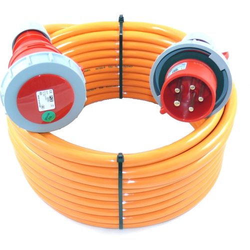 CEE Verlängerungskabel Starkstrom wasserdicht H07BQ 5G4 5x4 32A IP67 5-50m, Größe:5G4/ 50m