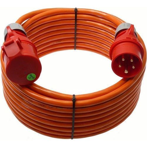 CEE Starkstromkabel H07BQ-F PUR-Leitung 5G1,5 / 5G2,5 16A wahlw. mit Phasenwender IP44 5-50m, Querschnitt:5x2.5mm², Phasenwender:ja, Länge:20m