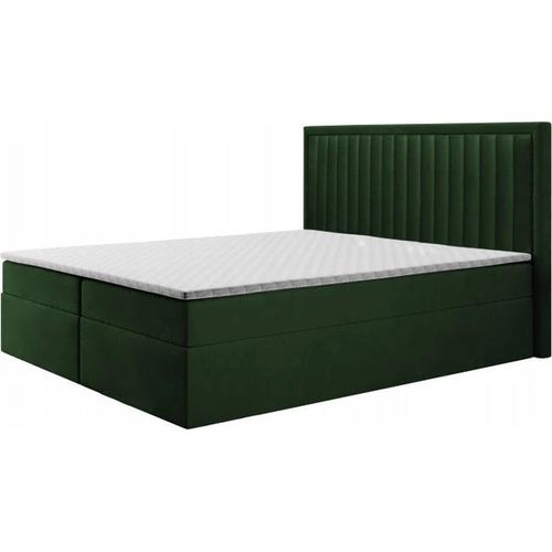 Boxspringbett RIKO , Topper Federkern , 140 x 200 cm , ( Gruen - Kronos 14 )