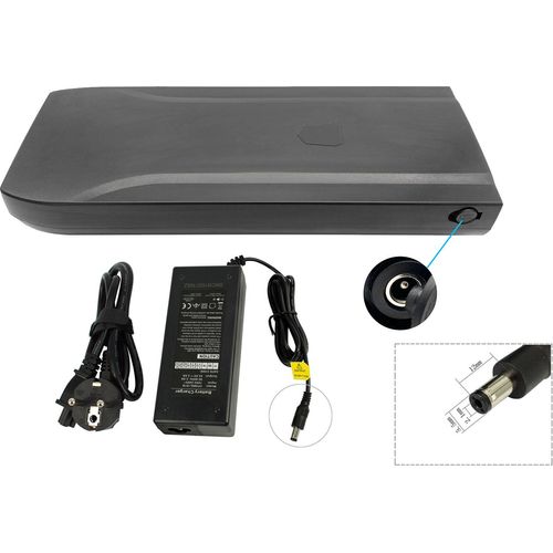 PowerSmart E-Bike Akku 36V/14.5Ah/522Wh eBike Akku für Altec Cullinan, Jade, Nova, Diamond/ Diamond Plus, Sakura mit Ladegerät