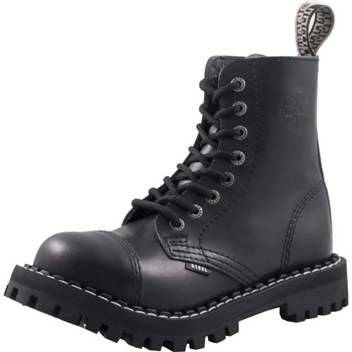 Steel - Full Black, 8-Loch Boots