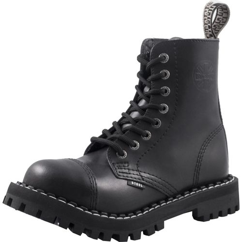 Steel - Full Black, 8-Loch Boots