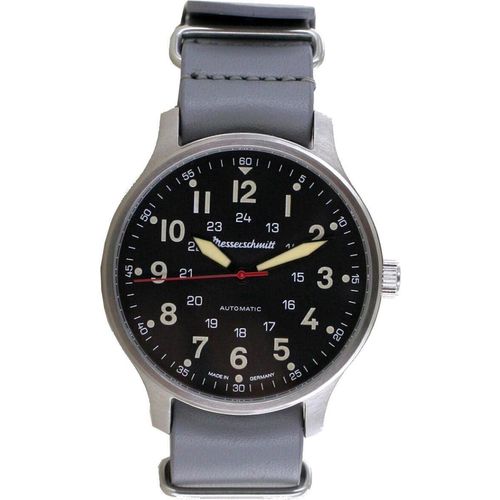 Aristo Herren Messerschmitt Uhr Fliegeruhr Automatik ME-6332NAVY-2 Leder