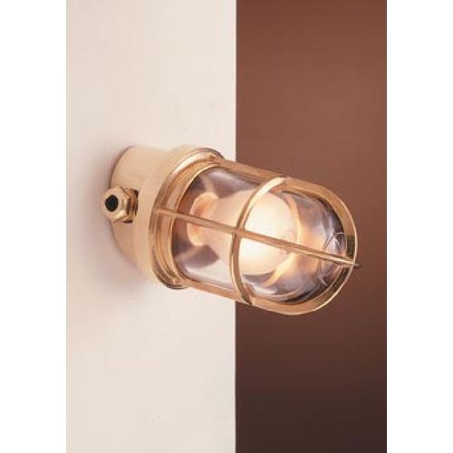 Wandlampe außen IP44 E27 Echt-Messing Maritim Haus Hof Außenwandlampe