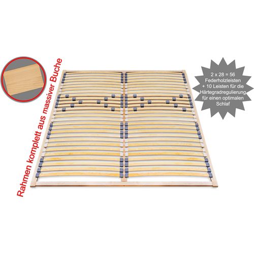 ECOFORM Lattenrost MIT Härtegradregulierung 180cm x 200cm - direkt vom Hersteller