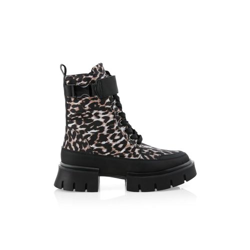 Vegane Leo-Boots mit Combat-Sohle
