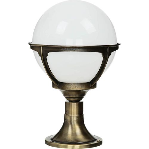 Wegeleuchte IP44 E27 38 cm Messing massiv Rustikal Haus Garten Stehleuchte außen