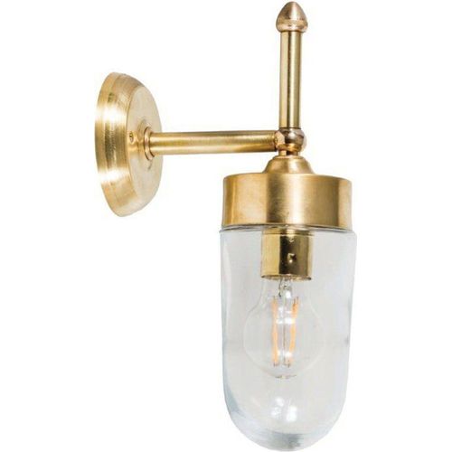 Wandlampe außen Garten Terrasse IP43 E27 Glas Messing Klassisch Wandleuchte außen
