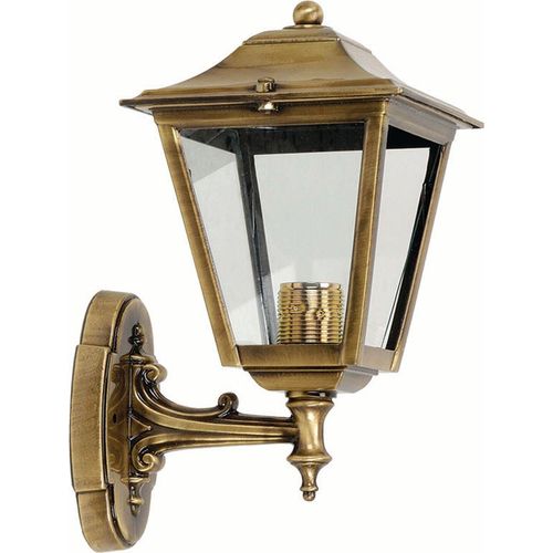 Außenwandleuchte Garten Haus IP43 E27 Messing Rustikal Außenlampe Wand