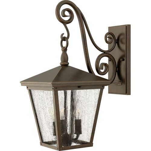 Außenlampe Wand IP44 E14 Bronze Glas Metall Rustikal Hof Haus Außenwandlampe