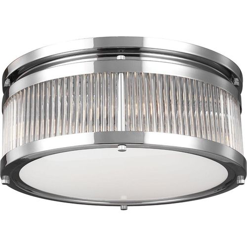 Badlampe IP44 G9 Ø 38,1 cm Glas Metall 3000 K 1280 lm Jugendstil Badezimmerleuchte