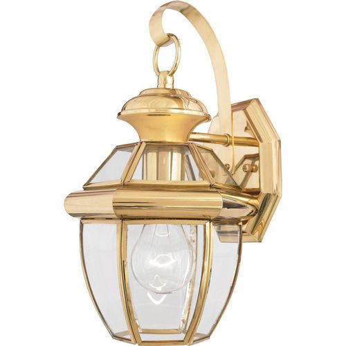 Außenwandleuchte Haus Hof IP44 E27 Glas Messing Vintage Außenlampe Wand