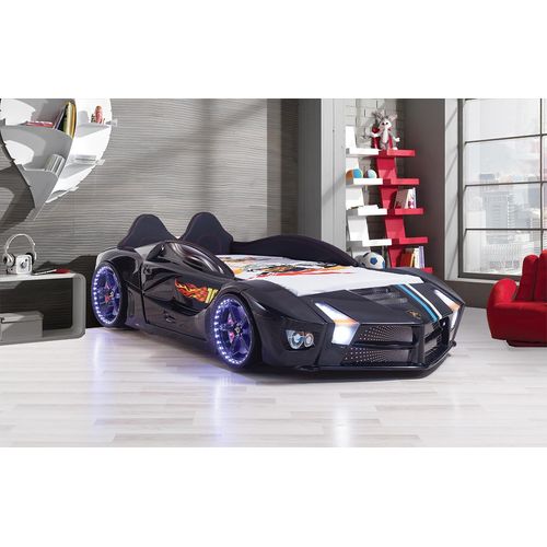 Autobett Luxury Full in Schwarz