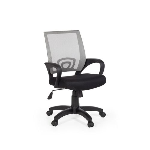 Bürostuhl Grau Schreibtischstuhl mit Armlehne Bürodrehstuhl Jugendstuhl