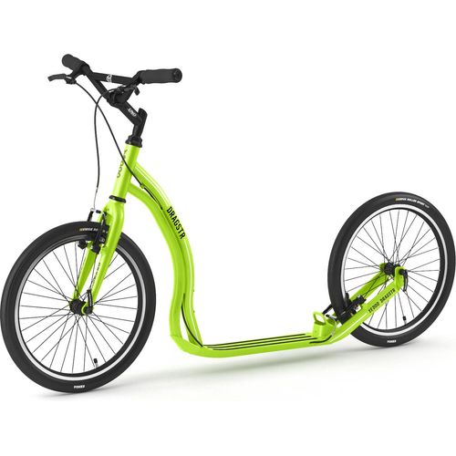 Yedoo Dragstr Sport Alloy Roller Scooter Tretroller - für Erwachsene und Teenager, bis 150 kg, mit Luftreifen 20/20 und verstellbarem Lenker Grün