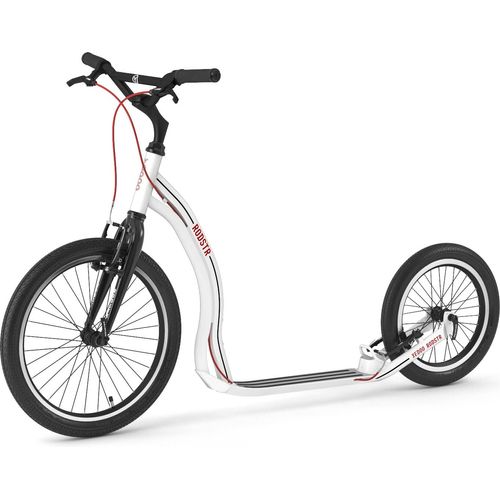 Yedoo Rodstr Alloy Roller Scooter Tretroller - für Erwachsene und Teenager, bis 150 kg, mit Luftreifen 20/16 und verstellbarem Lenker Weiß