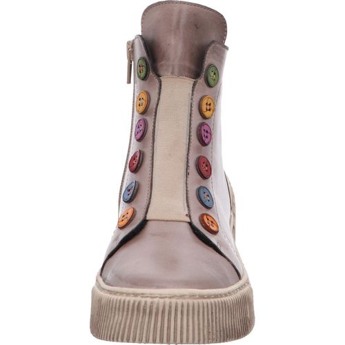 Gemini Damen Boot Stiefelette bunte Knöpfe Reißverschluss 033100-02, Größe:38 EU, Farbe:Beige