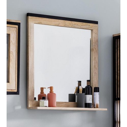 Spiegel 60x75cm 'Brooklyn' Mango & Metall schwarz