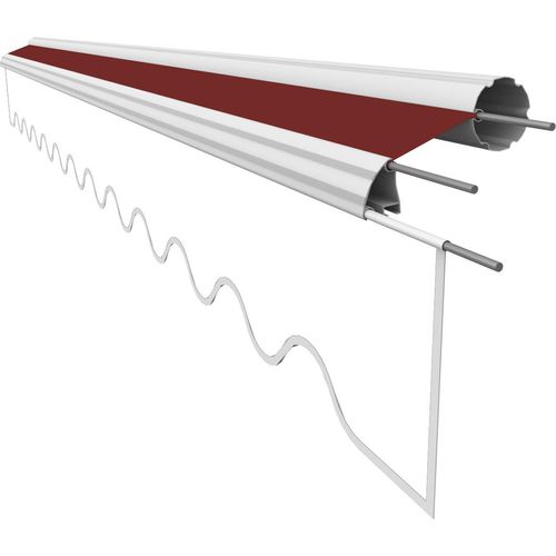 VANA Markisenstoff für 5 x 3 m Markisen ohne Volant Markisenersatzstoff fertig genäht Maß Bespannung 4,85 x 3 m Design SPD091