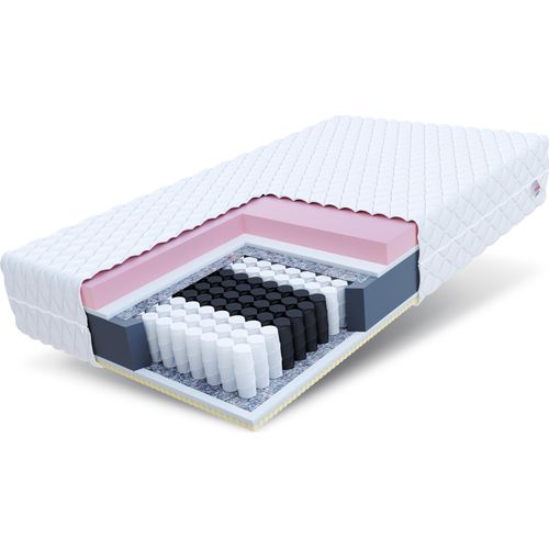 Matratze 100x200 cm DAVOS Taschenfederkern 7 Zonen H2 H3 Höhe ca. 29 cm Visco Latex Matratzenbezug Premium JERSEY