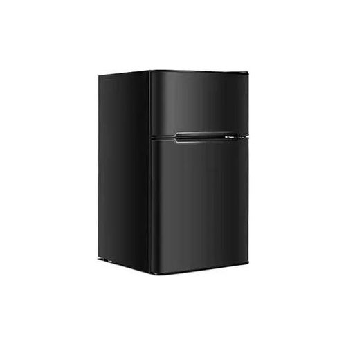 GOPLUS 90L Kühlschrank, Mini-Kühlschrank mit Gefrierschrank & einstellbarem Thermostat, Kühl-Gefrier-Kombination für Zuhause, Büro & Wohnung (Schwarz)