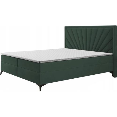 Boxspringbett SANI , Topper Federkern , 160 x 200 cm , ( Gruen - Manila 35 )