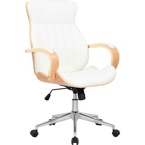 Bürostuhl HLO-CP62 Kunstleder natura/weiß