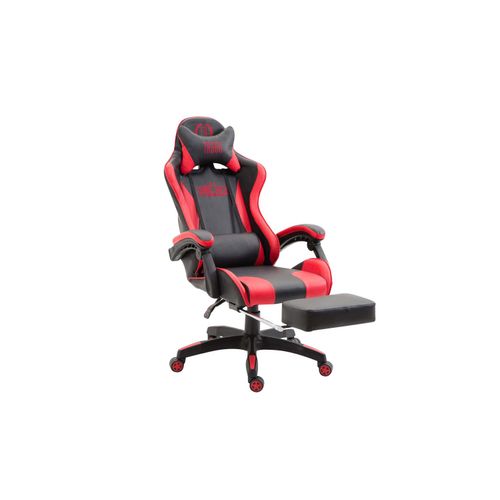 Bürostuhl HLO-CP49 Kunstleder schwarz/rot