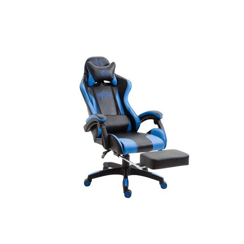 Bürostuhl HLO-CP49 Kunstleder schwarz/blau