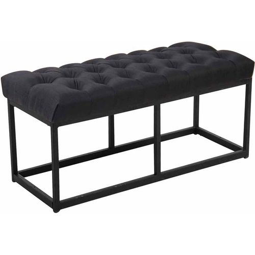 Sitzbank HLO-CP4 Stoff Schwarz 100 cm schwarz