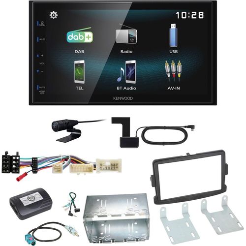 Kenwood DMX-125DAB Bluetooth MP3 USB DAB+ Einbauset für Renault Captur Master