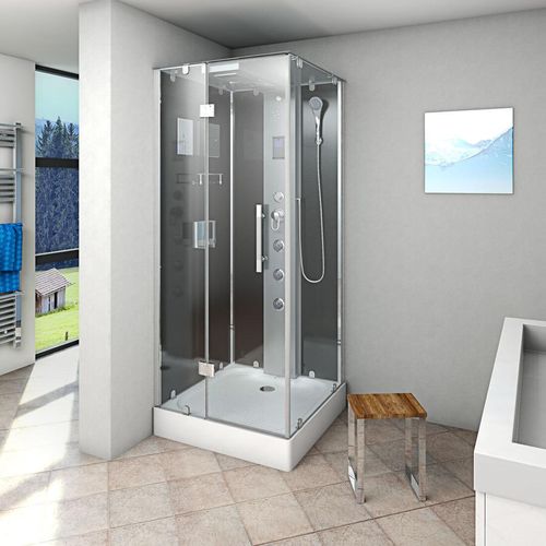 Duschkabine Komplettdusche D38-03L0-EC Fertigdusche Dusche 80x80 cm