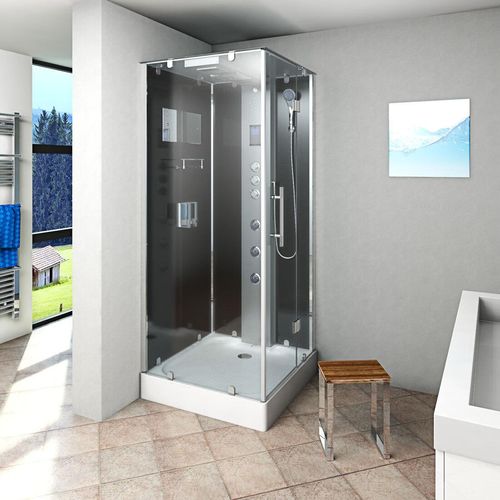 Duschkabine Komplettdusche D38-23R1 Fertigdusche Dusche 100x100 cm