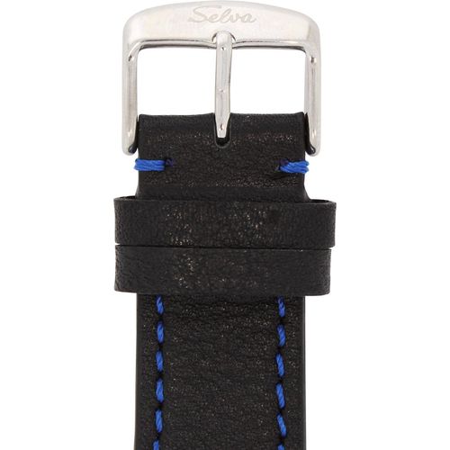 SELVA Herren-Armbanduhr ‚Vito‘ – Automatik – Offene Unruh – Edelstahl – Schwarz – Geliefert in SELVA-Geschenkbox