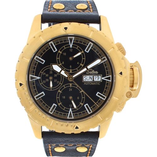 SELVA Herren-Armbanduhr ‚Vasco‘ – Automatik – Geschützte Krone – Drehbare Lünette – Geliefert in SELVA-Geschenkbox