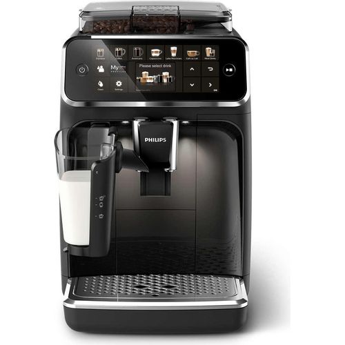 Philips Kaffeevollautomat 5400 Series, 12 Kaffeespezialitäten, LatteGo Milchsystem, Touchdisplay, Schwarz (EP5441/50)