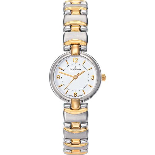 Dugena Damen-Armbanduhr Schmuckband, Quarz, Edelstahl, Mineralglas, 3 bar