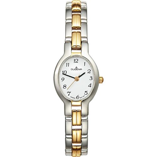 Dugena Damen-Armbanduhr Schmuckband, Quarz, Edelstahl, Mineralglas, 3 bar