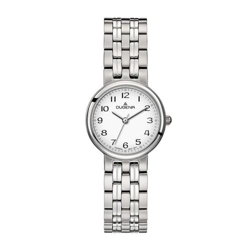 Dugena 4460724 Damen-Armbanduhr, Edelstahl-Gehäuse, Metall-Armband