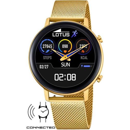 Lotus Smartwatch Sportuhr Edelstahlband golden 50041/1