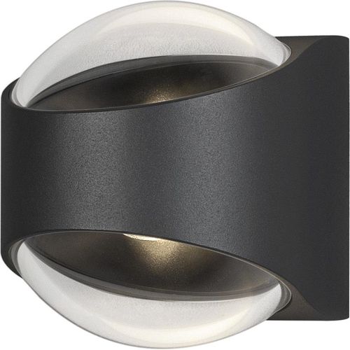 Konstsmide Wandleuchte Bitonto LED Kristall-Linsen up/down anthrazit 2x5,5W 7884-370